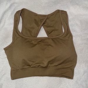 NVGTN Beige empower small sports bra